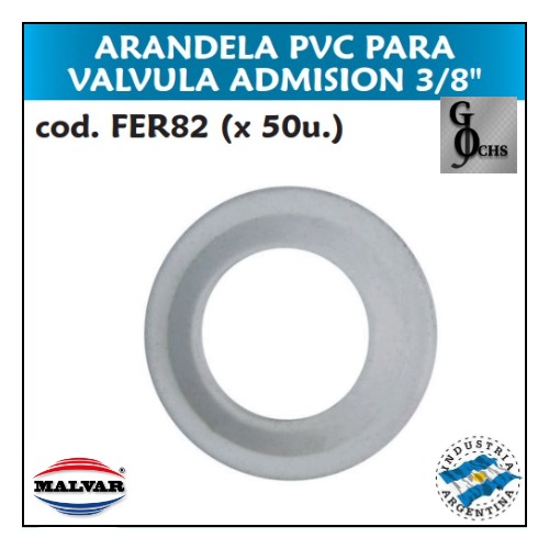 (FER82) ARANDELA PVC PARA VALVULA ADMISION 3/8 - SANITARIOS - ARANDELAS PVC