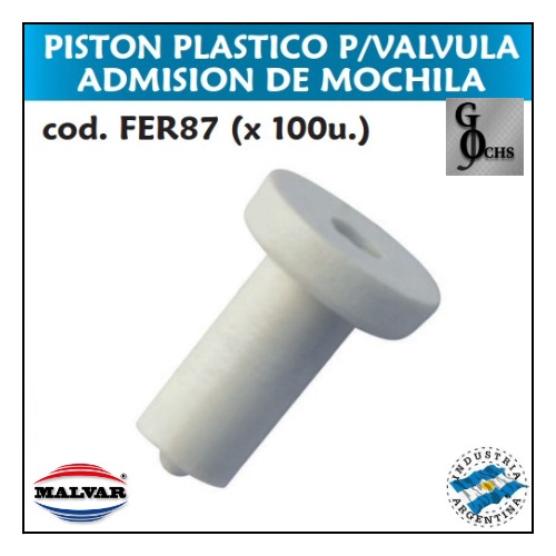 (FER87) PISTON PLASTICO P/VALVULA ADMISION DE MOCHILA - SANITARIOS - PISTON PLASTICO