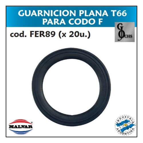 (FER89) GUARNICION PLANA T66 PARA CODO F - SANITARIOS - GUARNICIONES