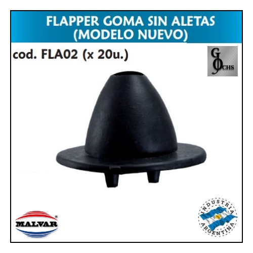 (FLA02) FLAPPER GOMA SIN ALETAS (MOD NUEVO) - SANITARIOS - DE GOMA LIVIANO