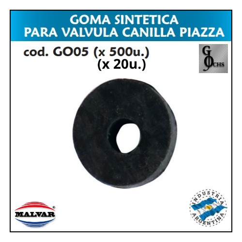 (GO05) GOMA SINTETICA PARA VALVULA CANILLA PIAZZA - SANITARIOS - VALVULAS PARA CANILL