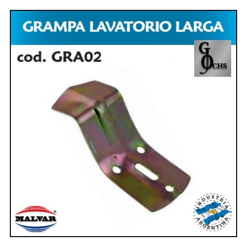 (GRA02) GRAMPA LAVATORIO LARGA - SANITARIOS - GRAMPAS