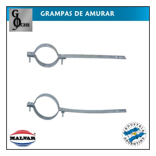 (GRAMU07) GRAMPA DE AMURAR 2 1/2" X 20 CM. - SANITARIOS - GRAMPAS
