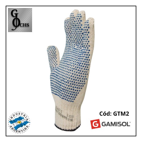 (GTM2) GUANTE TEJIDO MOTEADO 2+1 POLIESTER "GAMISOL"(1100FER-CI) - GUANTES - TEJIDOS