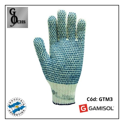 (GTM3) GUANTE TEJIDO MOTEADO 3CABOS 100%ALGODON "GAMISOL"(1100FER) - GUANTES - TEJIDOS