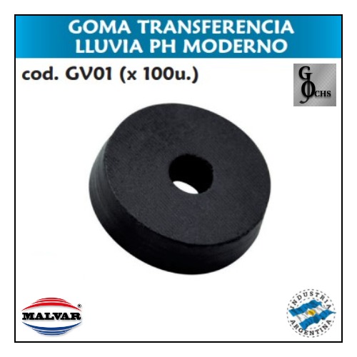 (GV01) GOMA TRANSFERENCIA LLUVIA PH MODERNO - SANITARIOS - ARTICULOS DE GOMA