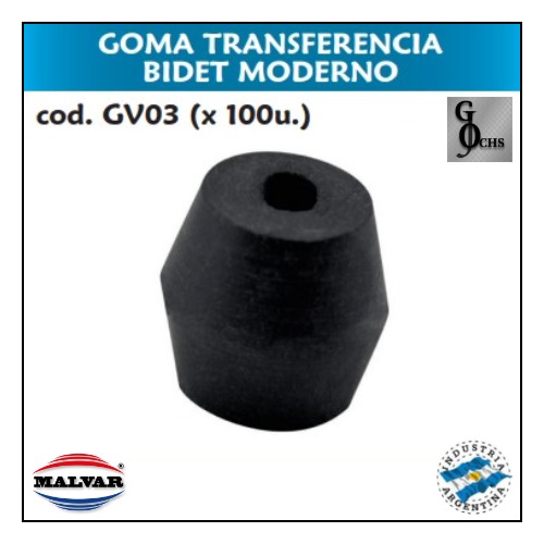 (GV03) GOMA TRANSFERENCIA BIDET MODERNO - SANITARIOS - ARTICULOS DE GOMA