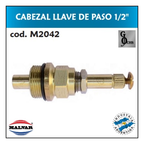 (M2042) CABEZAL LLAVE DE PASO 1/2 - SANITARIOS - CABEZALES
