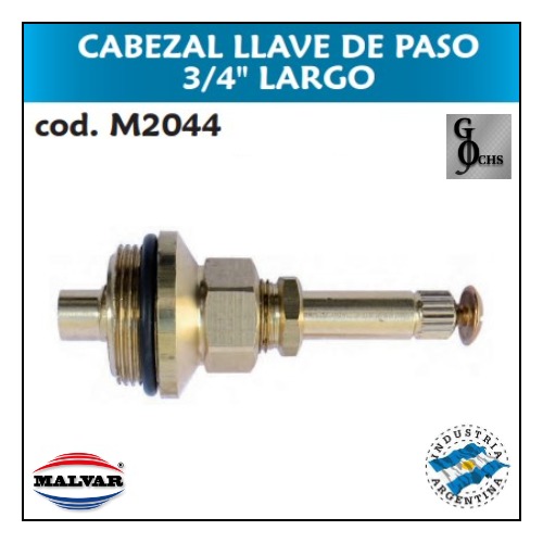 (M2044) CABEZAL LLAVE DE PASO 3/4 LARGO - SANITARIOS - CABEZALES