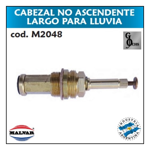 (M2048) CABEZAL NO ASCENDENTE LARGO PARA LLUVIA - SANITARIOS - CABEZALES