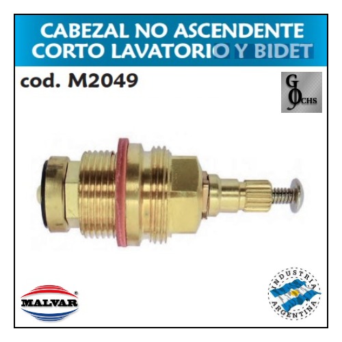 (M2049) CABEZAL NO ASCENDENTE CORTO LAVATORIO Y BIDET - SANITARIOS - CABEZALES