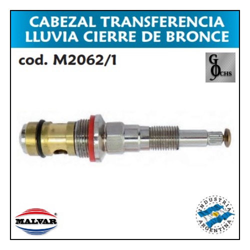 (M2062-1) CABEZAL TRANSFERENCIA LLUVIA CIERRE BRONCE E/FINA - SANITARIOS - CABEZALES