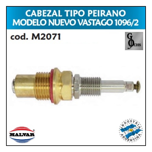 (M2071) CABEZAL DE BRONCE PEIRANO MODELO NUEVO VASTAGO 1096/2 - SANITARIOS - CABEZALES