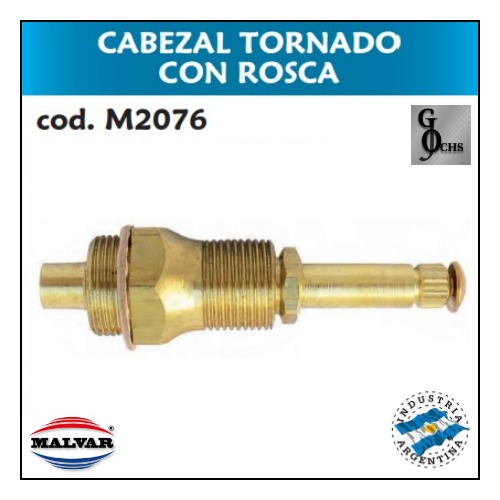 (M2076) CABEZAL DE BRONCE TORNADO CON ROSCA - SANITARIOS - CABEZALES