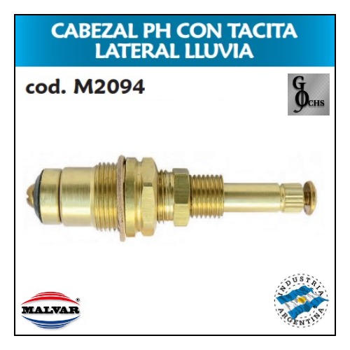 (M2094) CABEZAL PH CON TACITA LATERAL LLUVIA - SANITARIOS - CABEZALES
