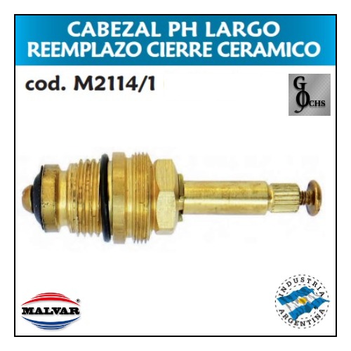 (M2114-1) CABEZAL PH LARGO REEMPLAZO CIERRE CERAMICO - SANITARIOS - CABEZALES