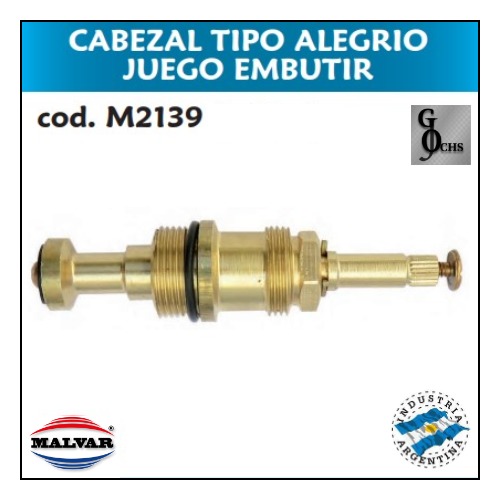 (M2139) CABEZAL TIPO ALEGRIO JUEGO EMBUTIR - SANITARIOS - CABEZALES