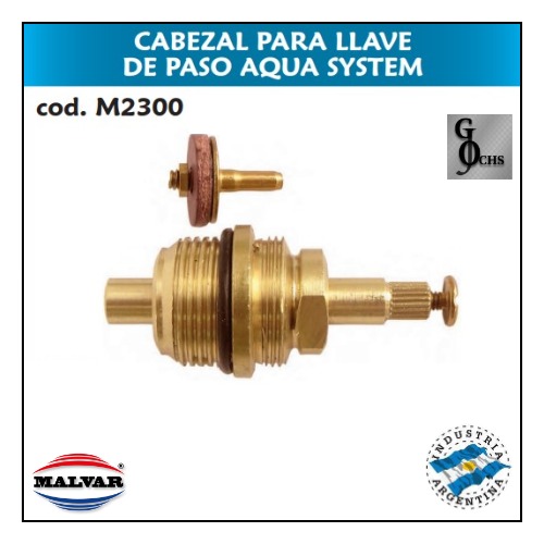 (M2300) CABEZAL PARA LLAVE DE PASO AQUA SYSTEM - SANITARIOS - CABEZALES