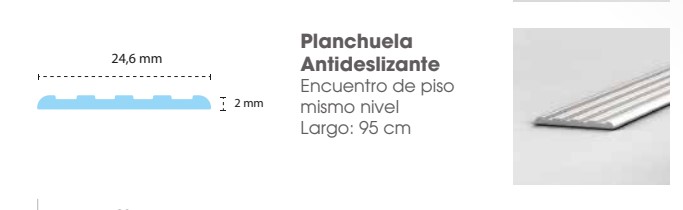 (PERF69) PERFIL DE ALUMINIO PLANCHUELA ANTIDESLIZANTE 95 CM - HERRAMIENTAS - REGLAS DE ALUMINIO