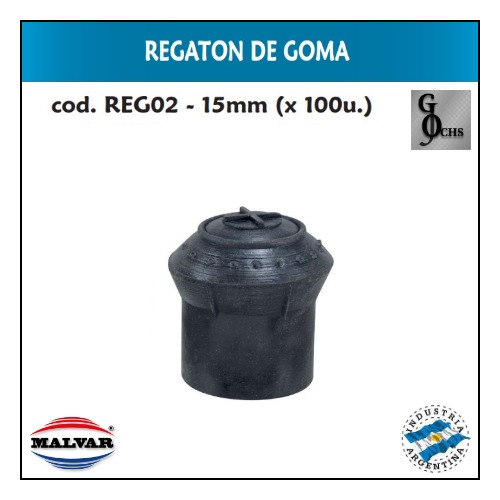 (REG02) REGATON DE GOMA 15 MM. - SANITARIOS - REGATON DE GOMA