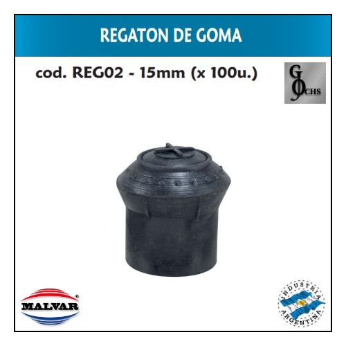 (REG02) REGATON DE GOMA 15 MM - FERRETERIA - REGATONES