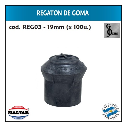 (REG03) REGATON DE GOMA 19 MM. - SANITARIOS - REGATON DE GOMA