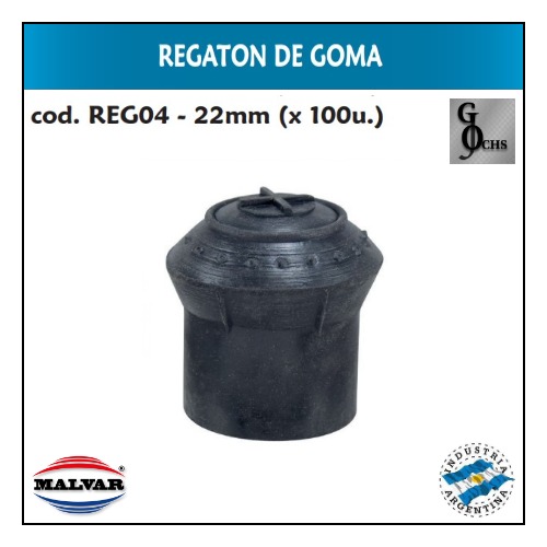 (REG04) REGATON DE GOMA 22 MM. - SANITARIOS - REGATON DE GOMA