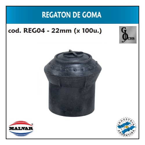 (REG04) REGATON DE GOMA 22 MM - FERRETERIA - REGATONES