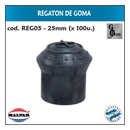 (REG05) REGATON DE GOMA 25 MM. - SANITARIOS - REGATON DE GOMA