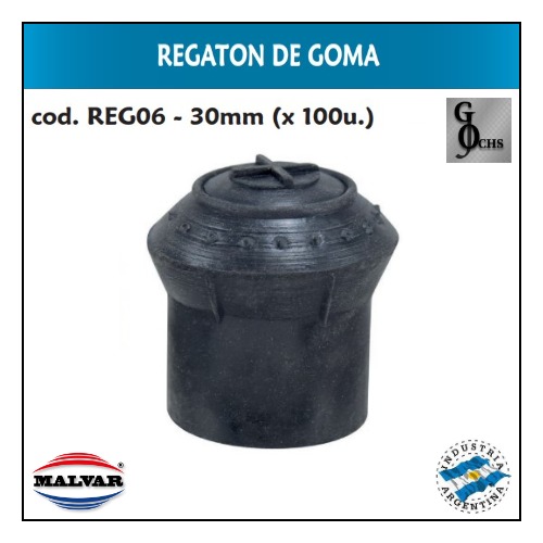 (REG06) REGATON DE GOMA 30 MM. - SANITARIOS - REGATON DE GOMA