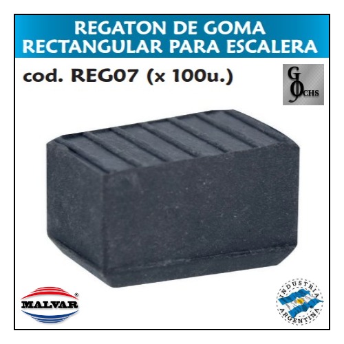 (REG07) REGATON DE GOMA PARA ESCALERA RECTANGULAR - FERRETERIA - REGATONES