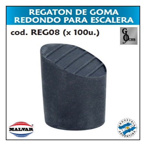(REG08) REGATON DE GOMA PARA ESCALERA REDONDO - SANITARIOS - REGATON DE GOMA