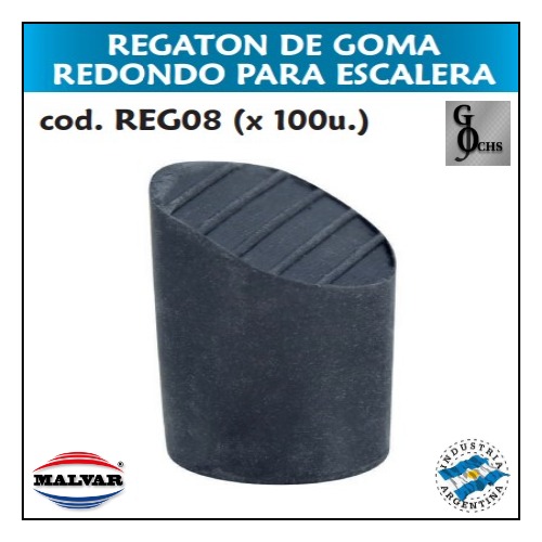 (REG08) REGATON DE GOMA PARA ESCALERA REDONDO - FERRETERIA - REGATONES