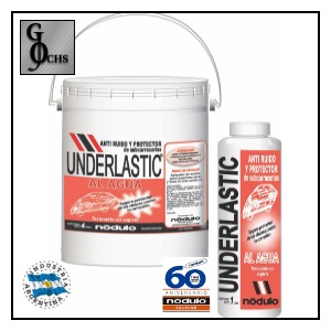 (RNO44) PLASTIFICANTE PARA CHAPA UNDERLASTIC AL AGUA NEGRO  4 LTS. - NODULO - PRODUCTOS NODULO