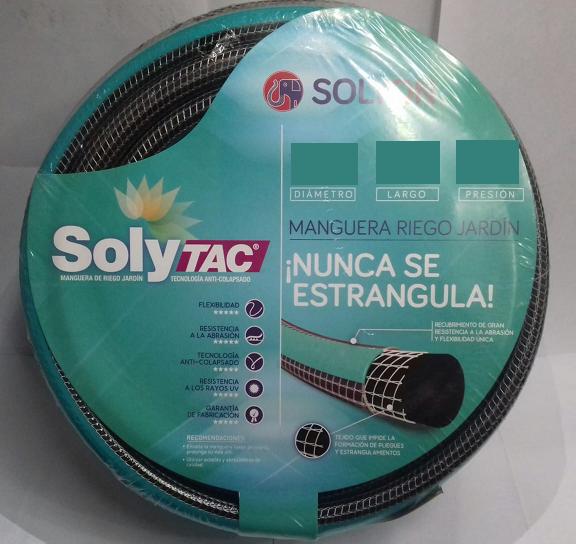 (S1250) MANGUERA "SOLYON" RIEGO "SOLY TAC" 1/2 X 50 MTS. - MANGUERAS - MALLADAS