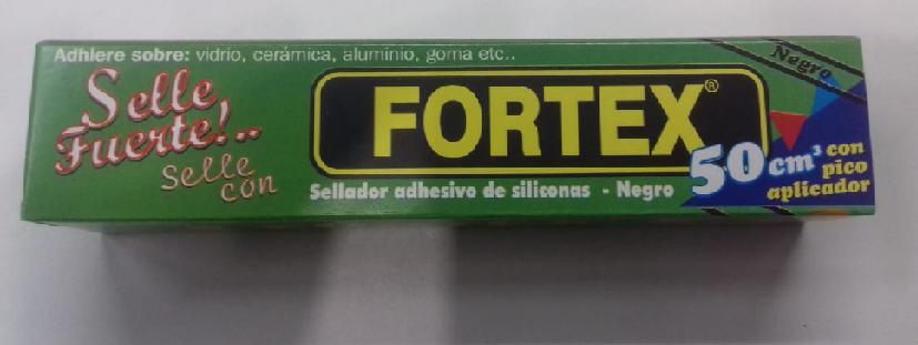 (SENE50) SELLADOR DE SILICONAS X  50 CC NEGRO "FORTEX" - FERRETERIA - SELLADORES SILICONA
