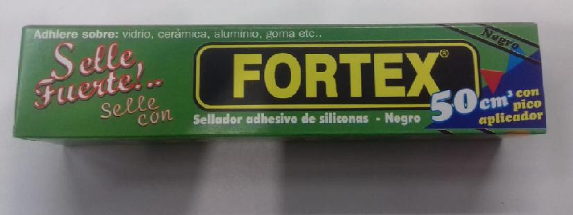 (SENE50) SELLADOR DE SILICONAS X  50 CC NEGRO "FORTEX" - FERRETERIA - SELLADORES SILICONA