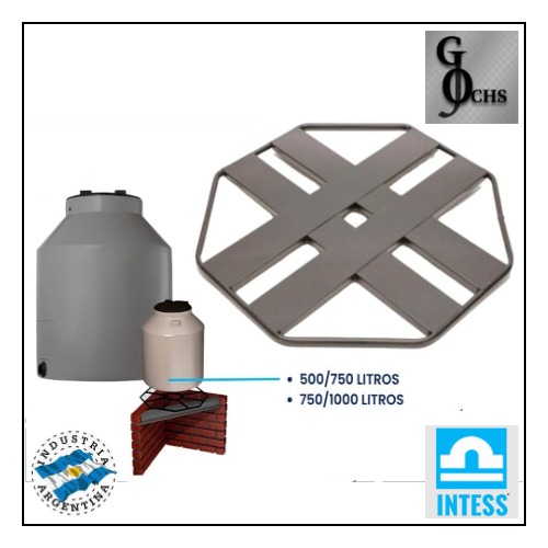 (STCH) BASE TANQUE DE AGUA REFORZADO  90X100CM - 500/750LTS  "INTESS" - FERRETERIA - MENSULAS