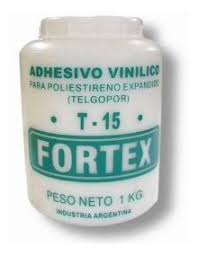 (TE1000) COLA PARA TELGOPOR "FORTEX" T-15 X 1 KG. - CEMENTO CONTACTO+COLA VINILICA - COLA PARA CARPINTERO "FORTEX"