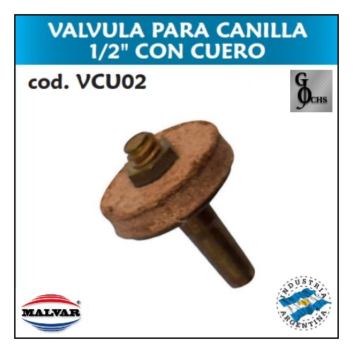 (VCU02) VALVULA P/CANILLA 1/2 C/CUERO - SANITARIOS - VALVULAS PARA CANILL