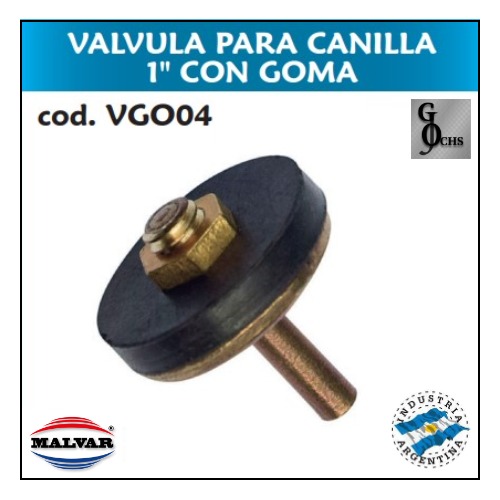 (VGO04) VALVULA PARA CANILLA 1" CON GOMA - SANITARIOS - VALVULAS PARA CANILL