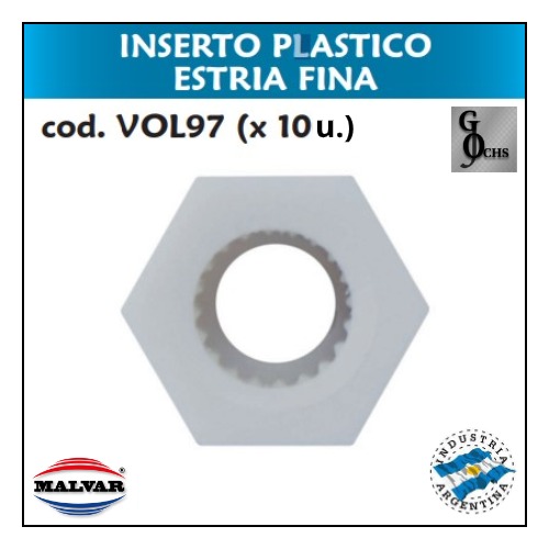 (VOL97) INSERTO PLASTICO ESTRIA FINA - SANITARIOS - INSERTO PLASTICO