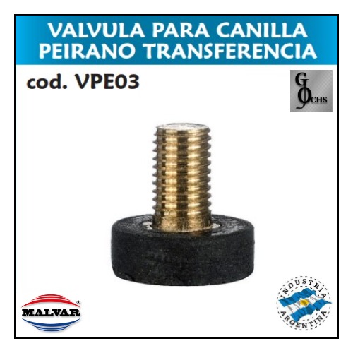 (VPE03) VALVULA PARA CANILLA PEIRANO TRANSFERENCIA - SANITARIOS - VALVULAS PARA CANILL